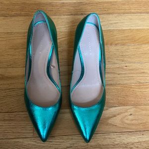 Zara Turquoise high heels sz 39 sz 8